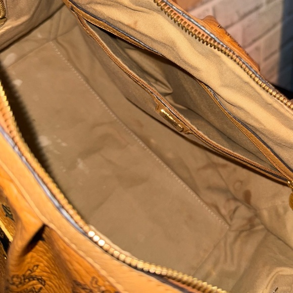 💎MCM Visetos Boston Bag Cognac with lock and key - Picture 9 of 14